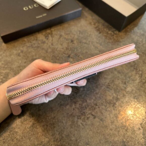 Gucci Micro Guccissima Long Wallet Leather Pink with BOX - Picture 8 of 16